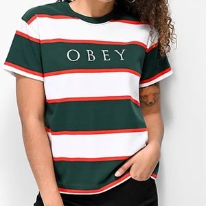 Obey Striped Tee Shirt